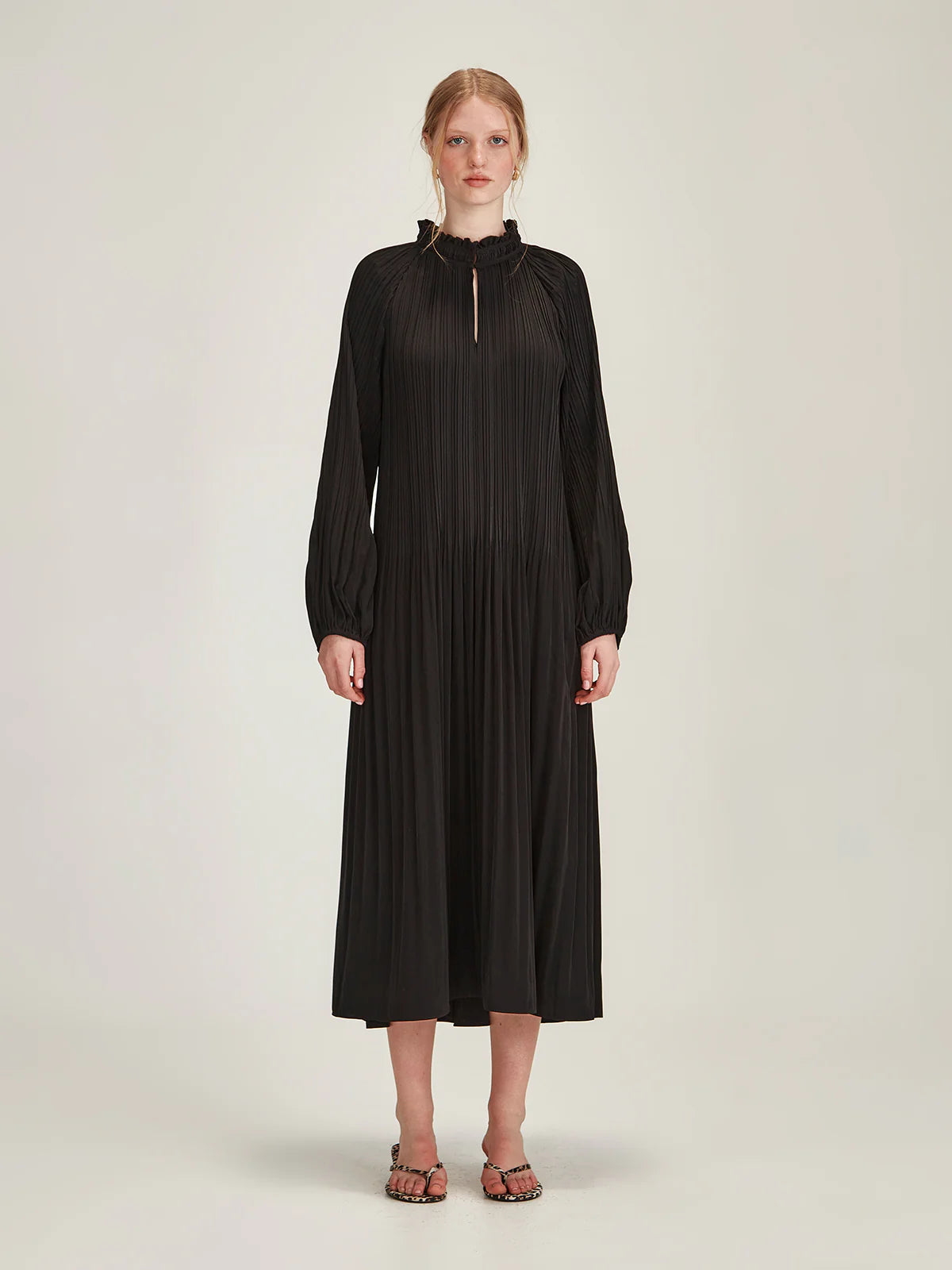 Jojo Pleat Dress - Black