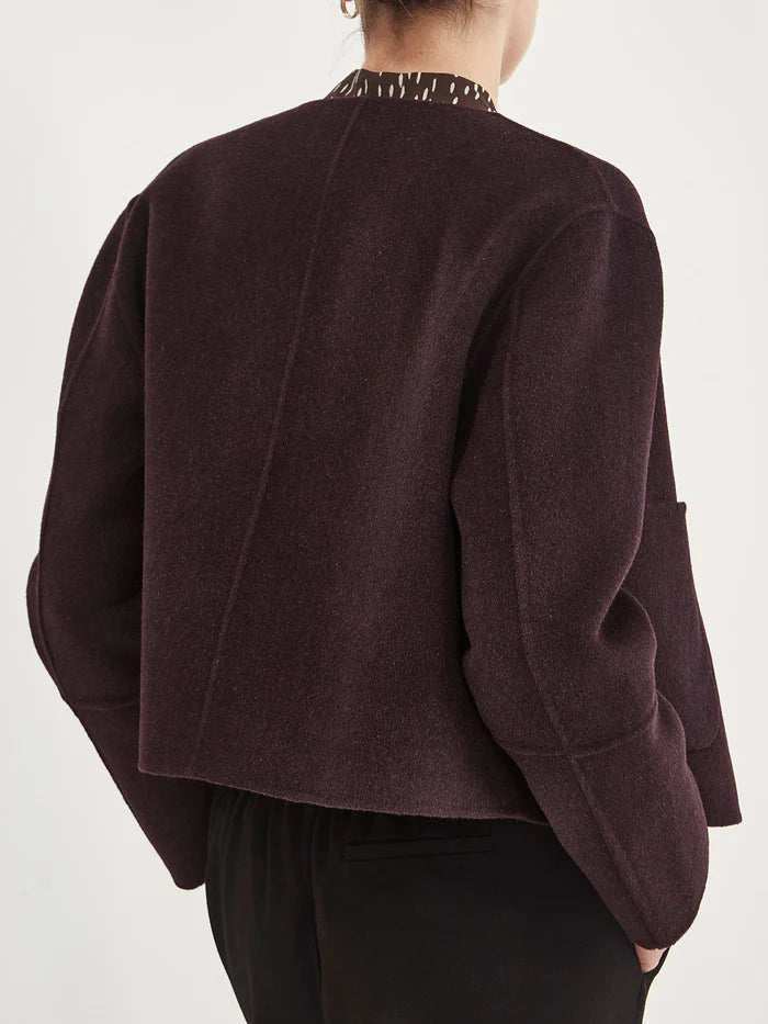 Emiko Wool Jacket - Plum