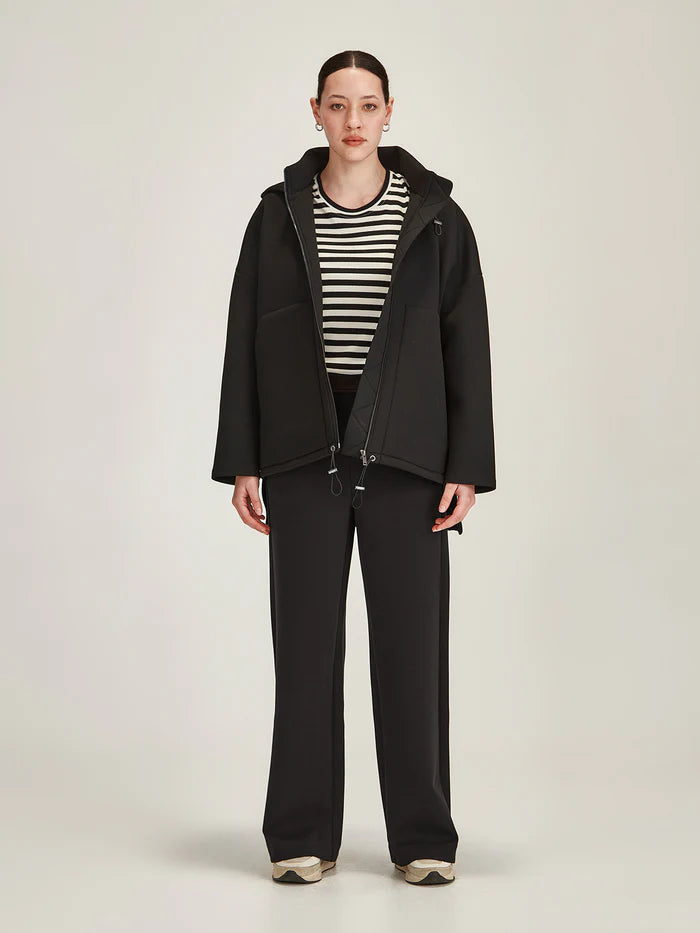 Tokyo Hooded Coat - Black