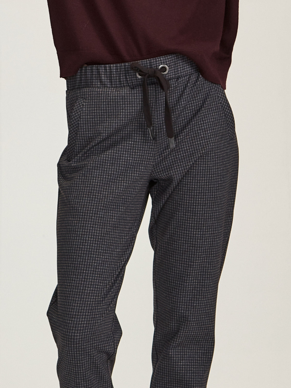 Blue Check Jogger