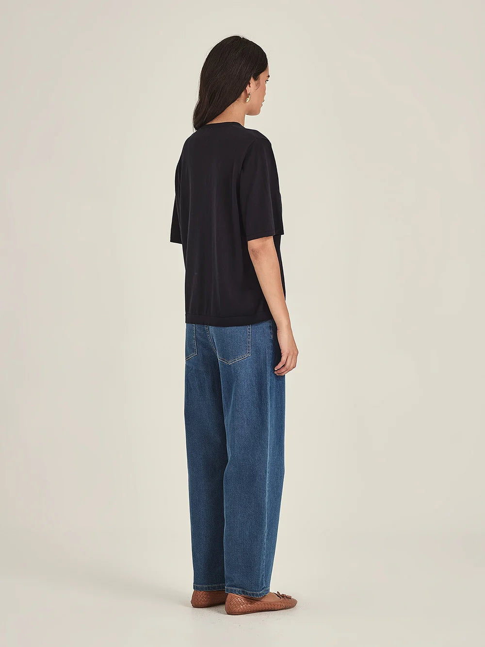 Sills Raye V Knit Tee - French Navy