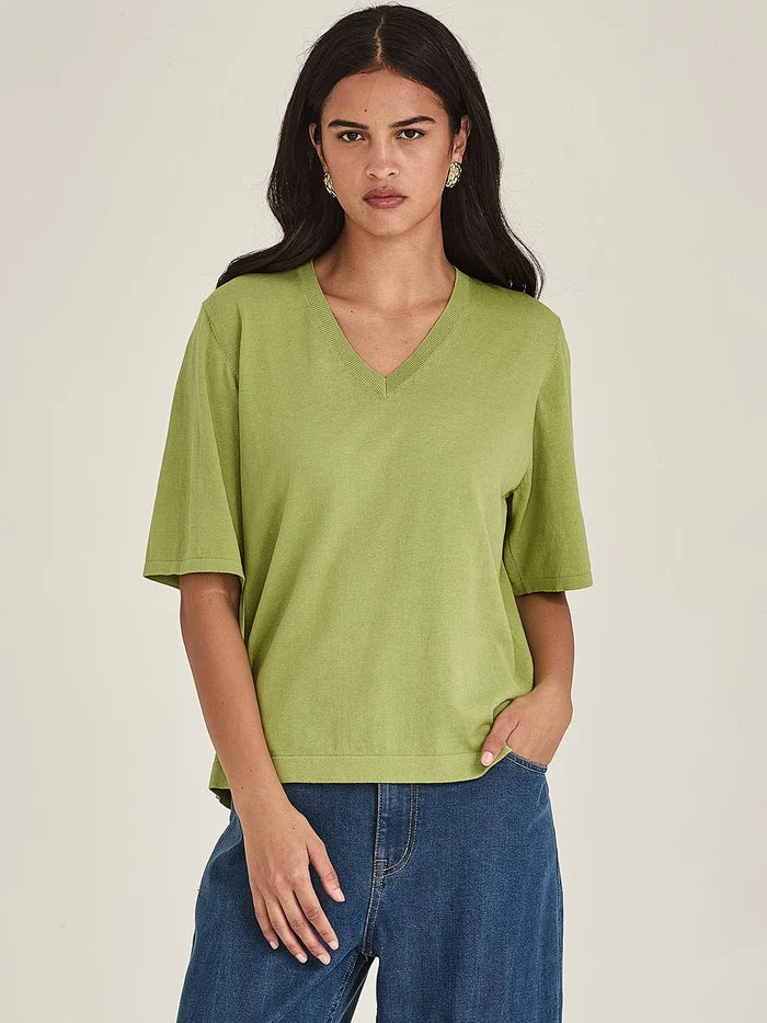 Sills Raye V Knit Tee - Lawn