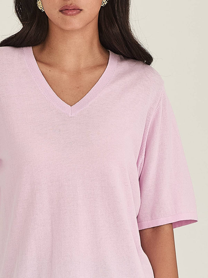 Sills Raye V Knit Tee - Pink