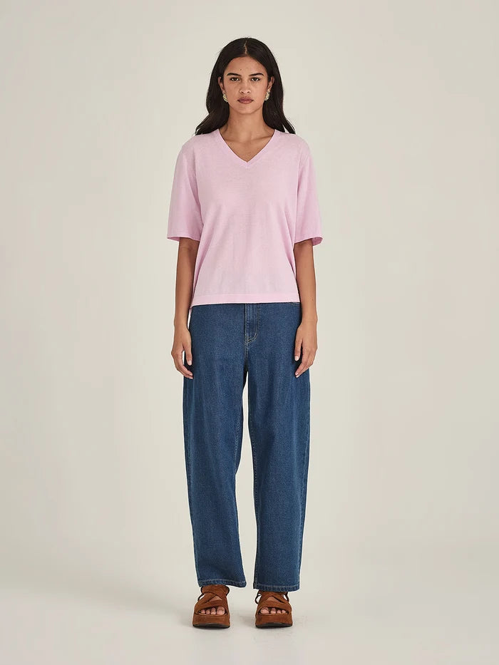 Sills Raye V Knit Tee - Pink