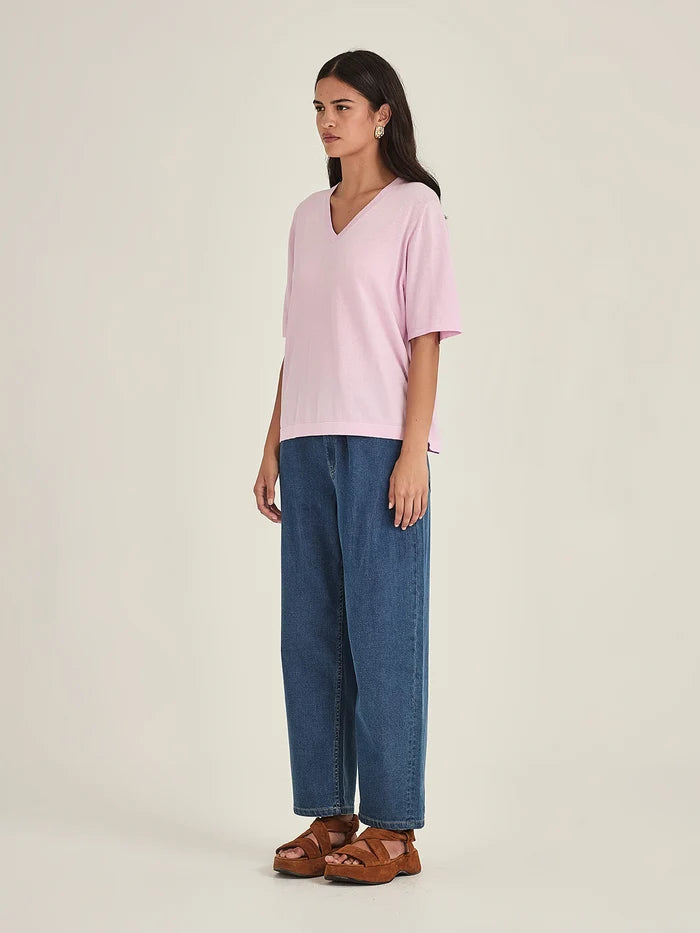 Sills Raye V Knit Tee - Pink