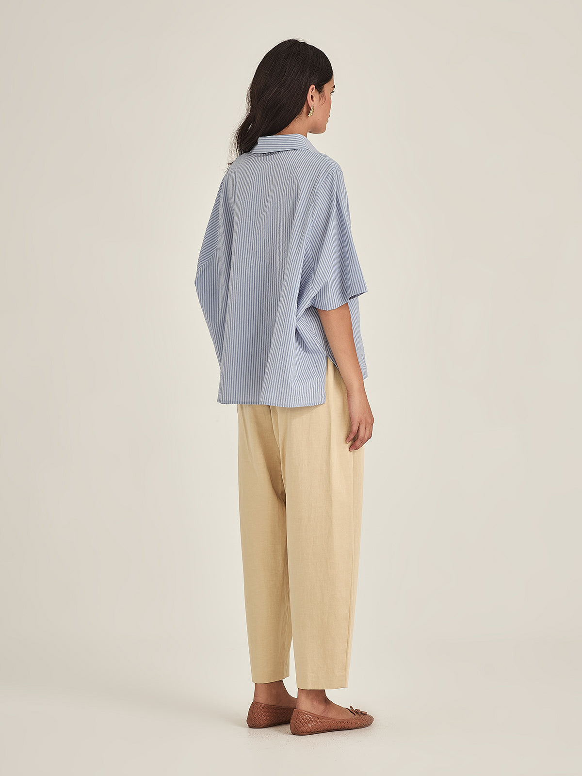 Sills Jenne Cape Blouse - Cornflower Stripe
