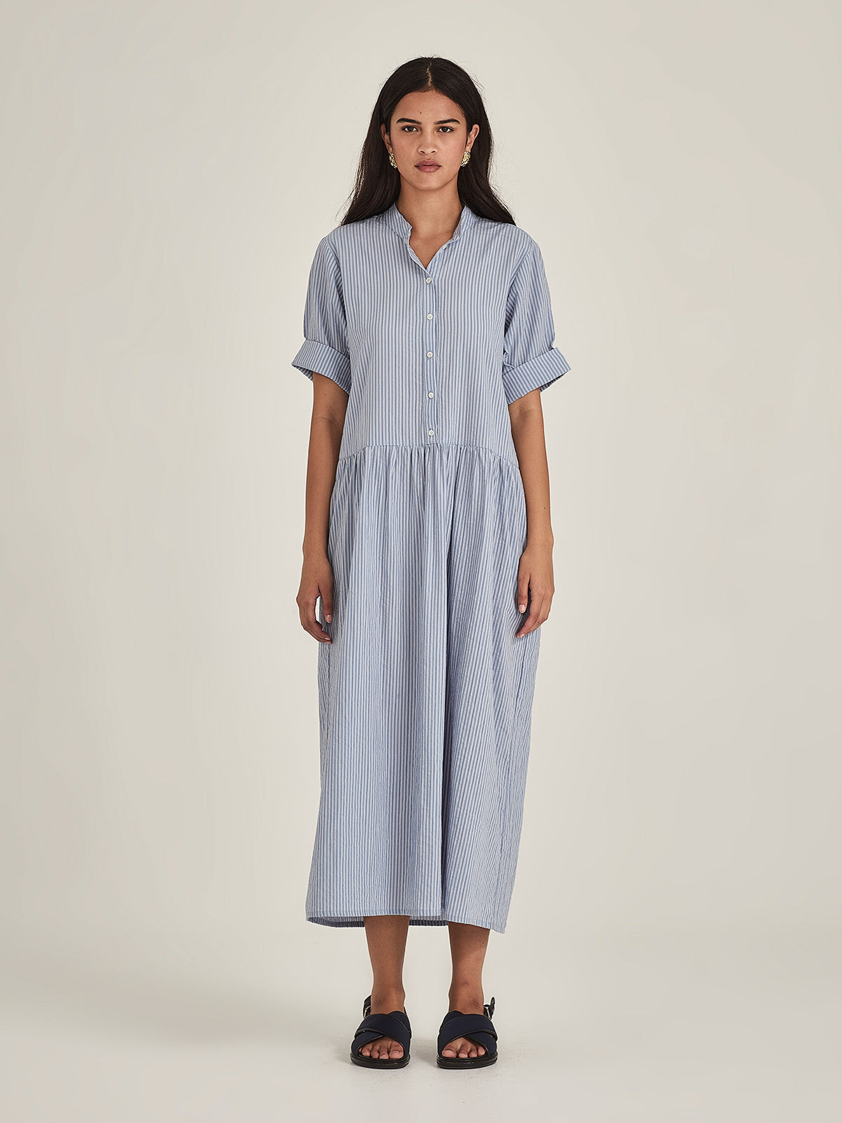 Sills Monica Stripe Dress - Cornflower Stripe