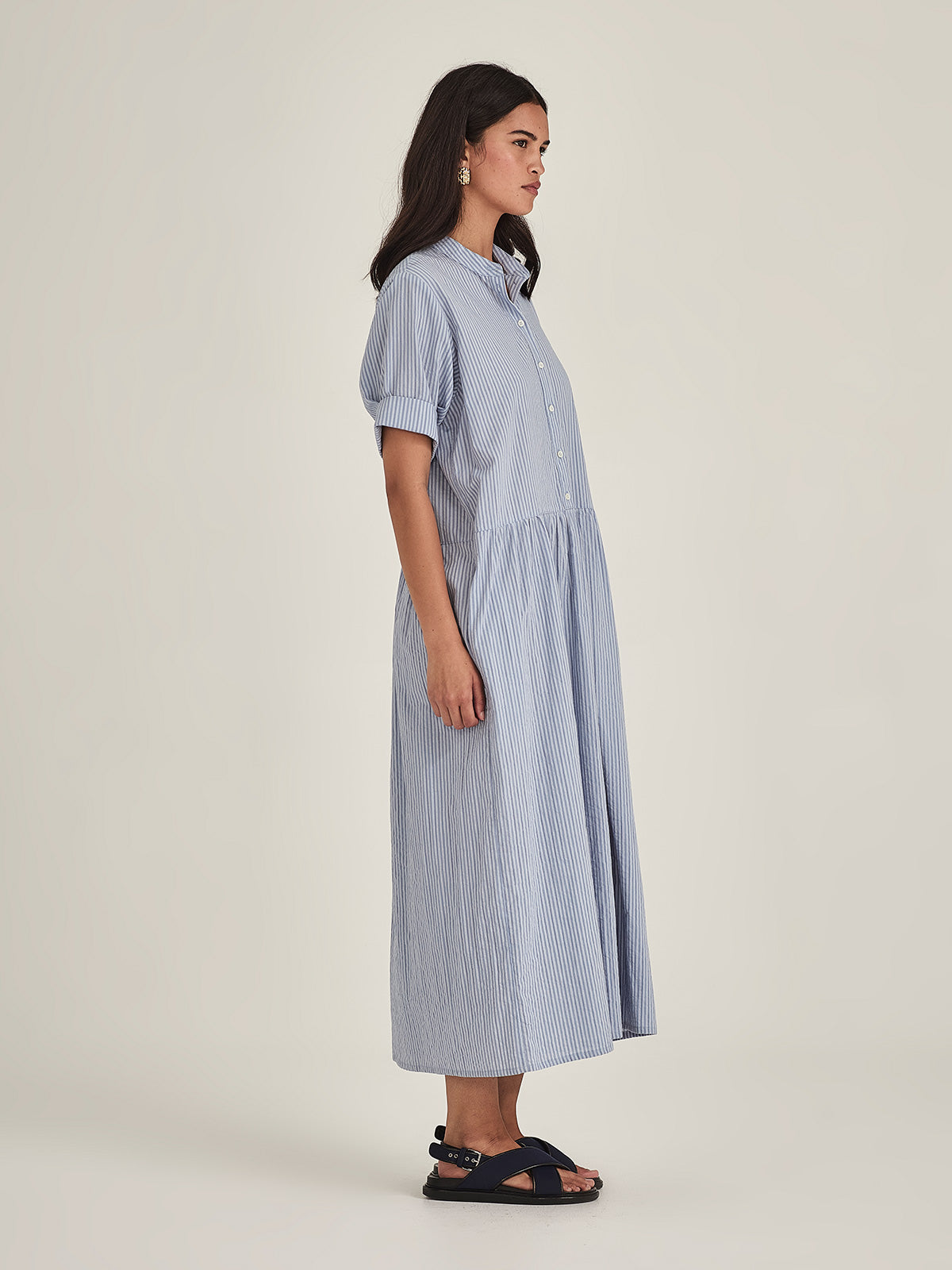 Sills Monica Stripe Dress - Cornflower Stripe