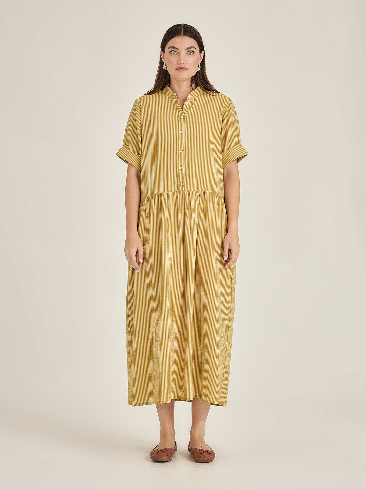 Sills Monica Stripe Dress - Dijon Stripe