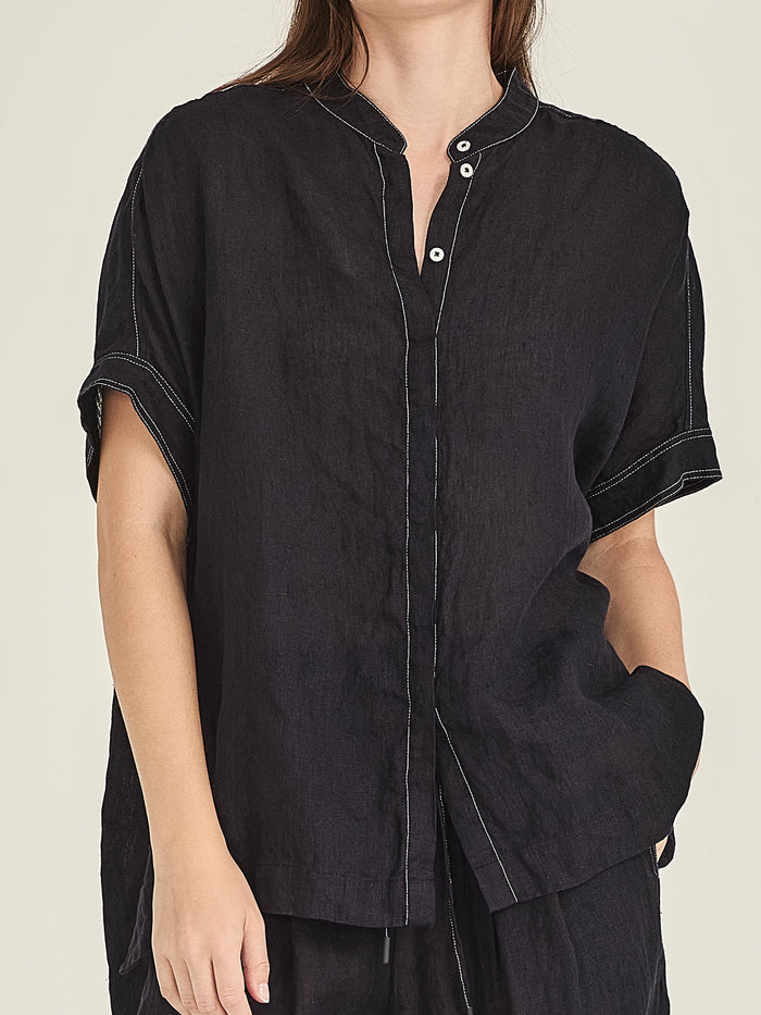 Sills Emma Linen Top - French Navy