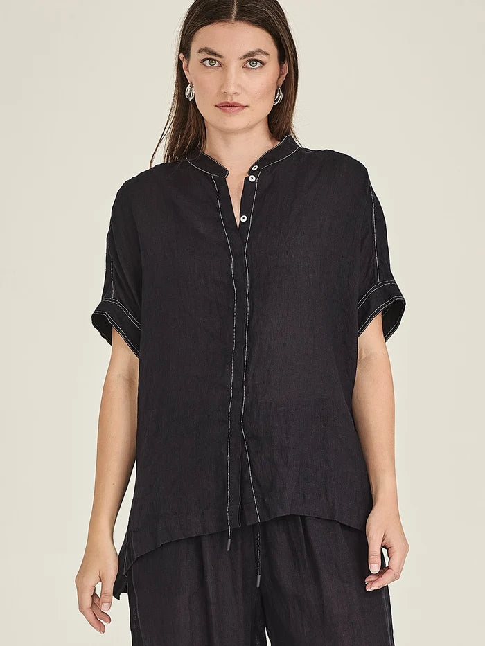Sills Emma Linen Top - French Navy