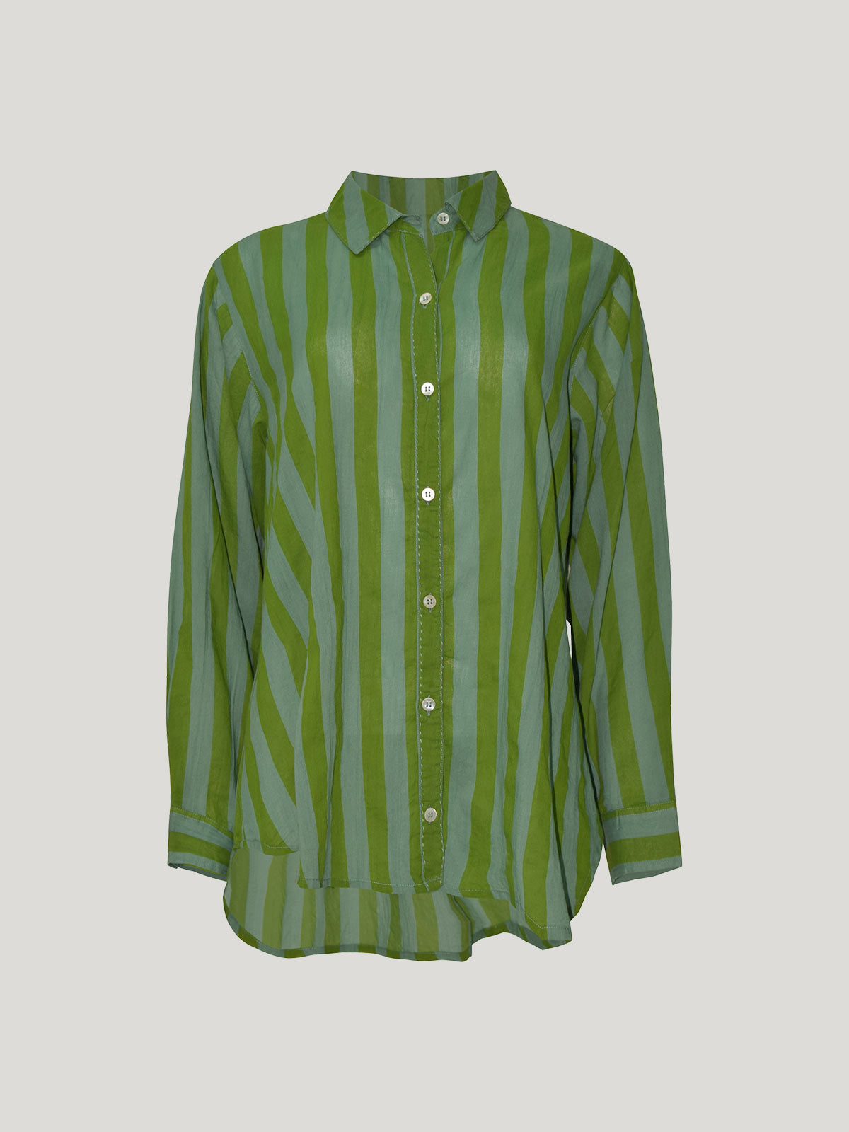 Sills Positano Stripe Shirt – Green/Dk Green