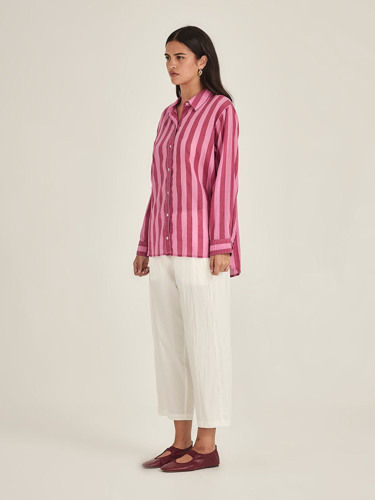 Sills Positano Stripe Shirt – Red/Pink