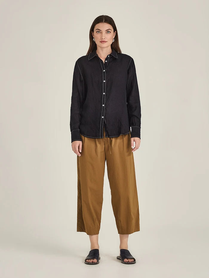 Sills Princeton Linen Shirt - French Navy