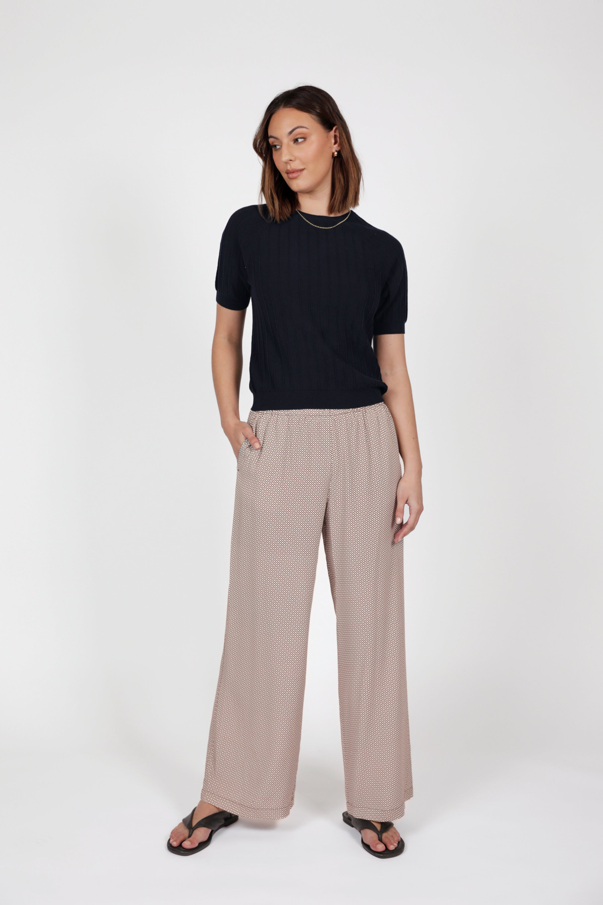 Marlow Soleil Knit Tee - Ink