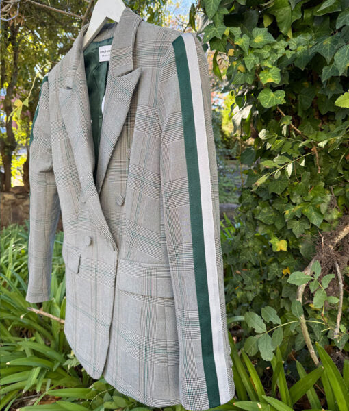 Checked Blazer -Grey/Green/Grey