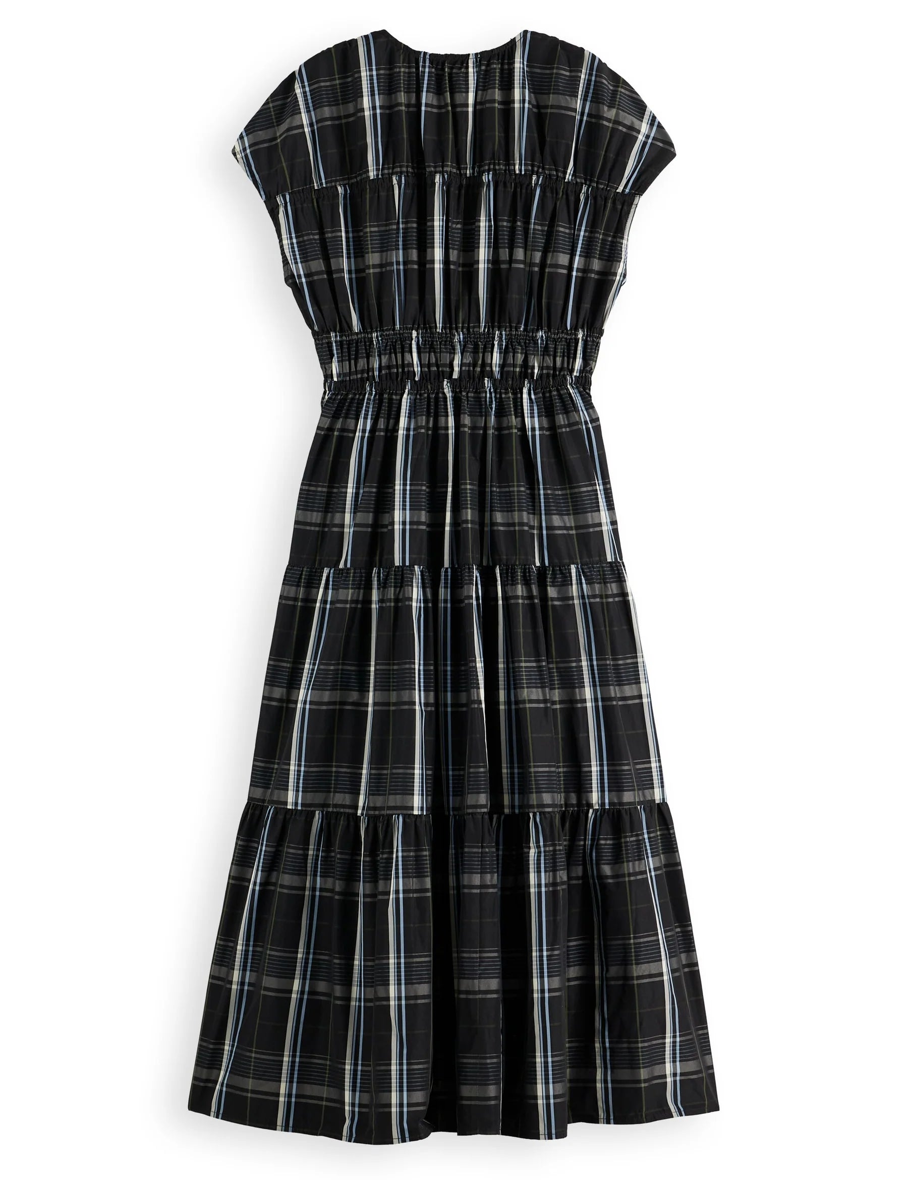 Gathered Taffeta Midi Dress