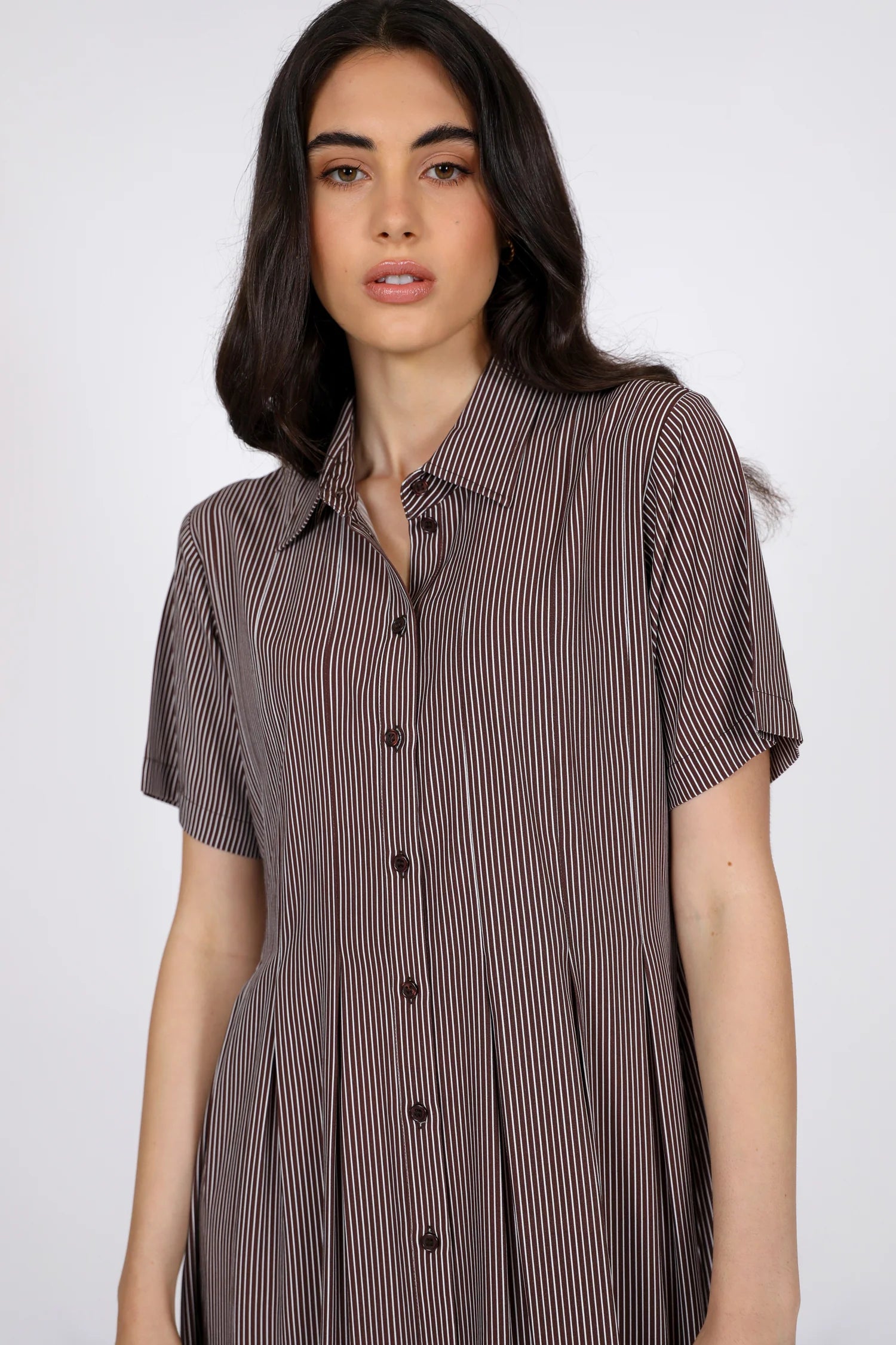 Strand Dress - Java Stripe