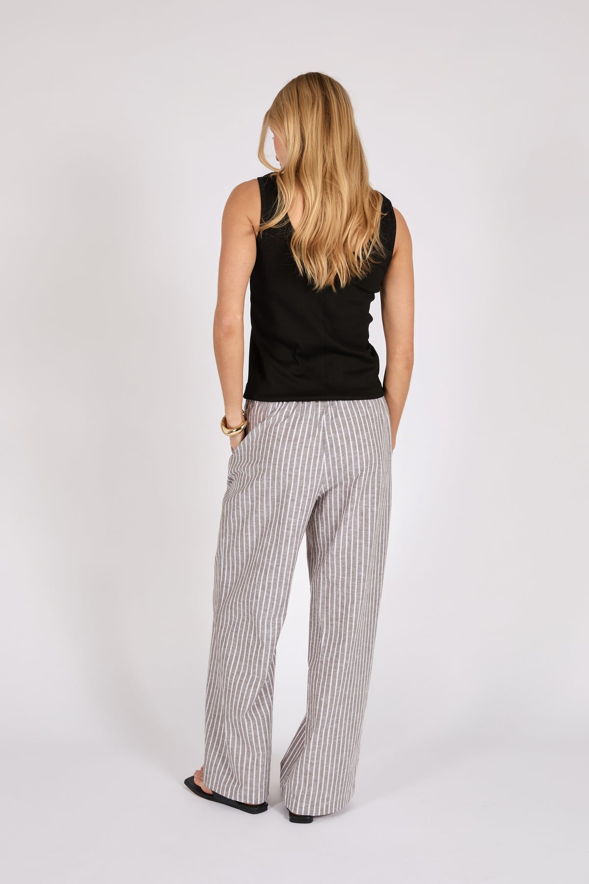 Marlow Strata Pant - Mocha Stripe