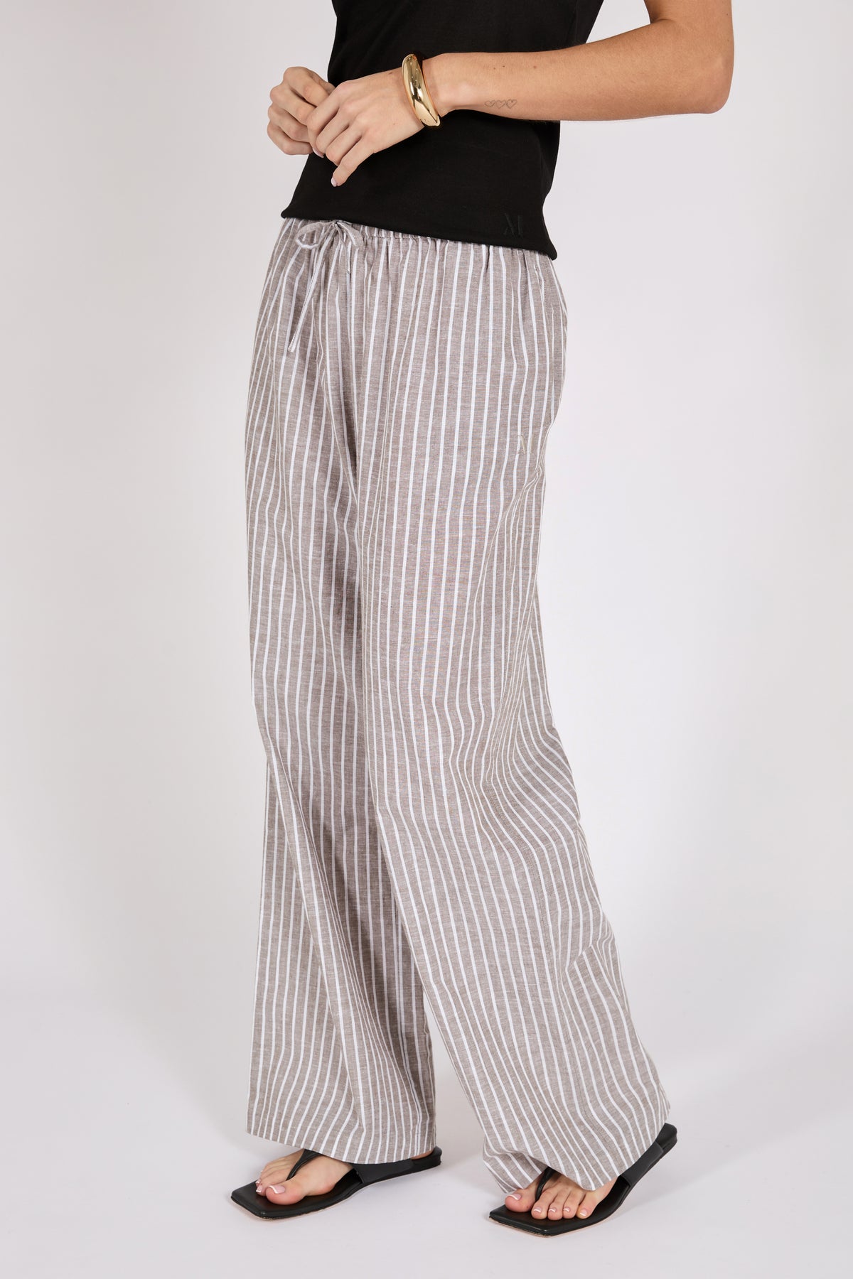 Marlow Strata Pant - Mocha Stripe