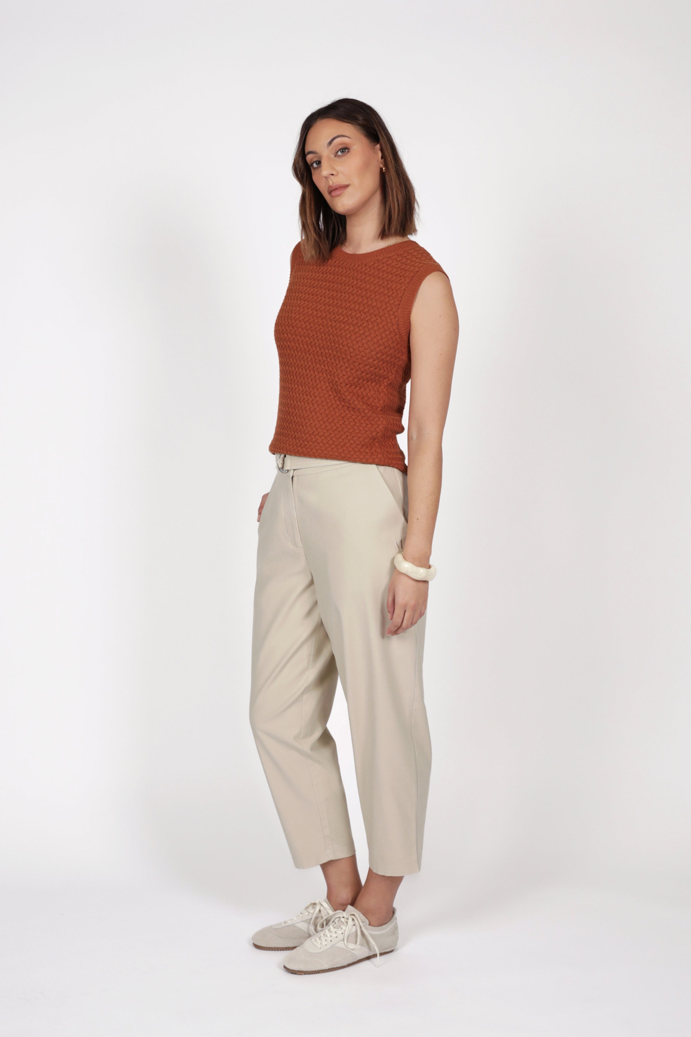 Marlow Terra Knit Tank - Rust