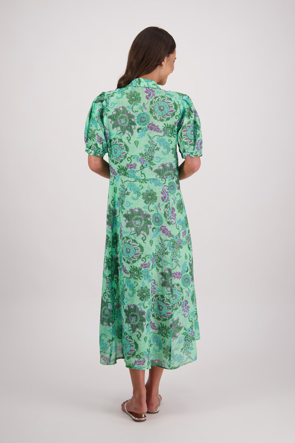 Briarwood Thelma Shirt Dress - Green Floral