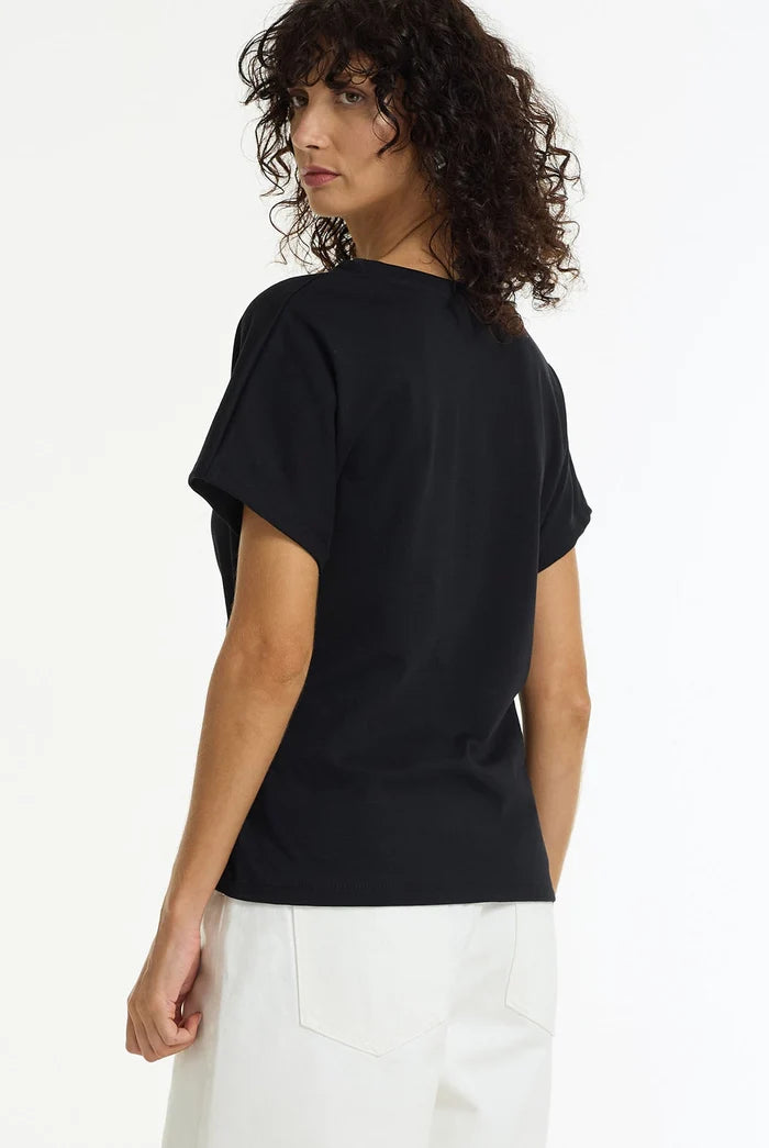 BLAK Time Slows Asymmetric Tee - Black