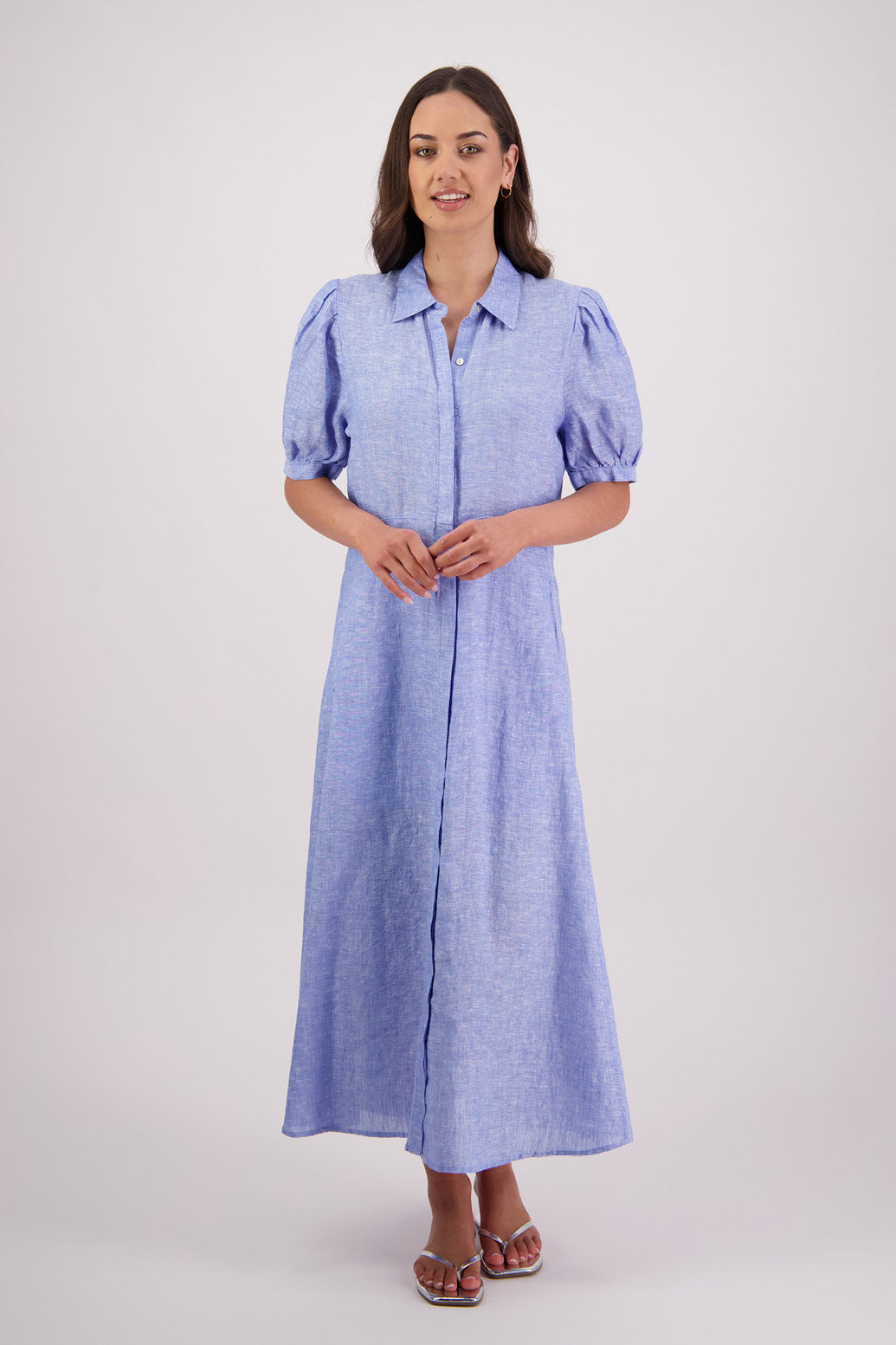 Briarwood Tokyo Linen Dress - Sky Blue