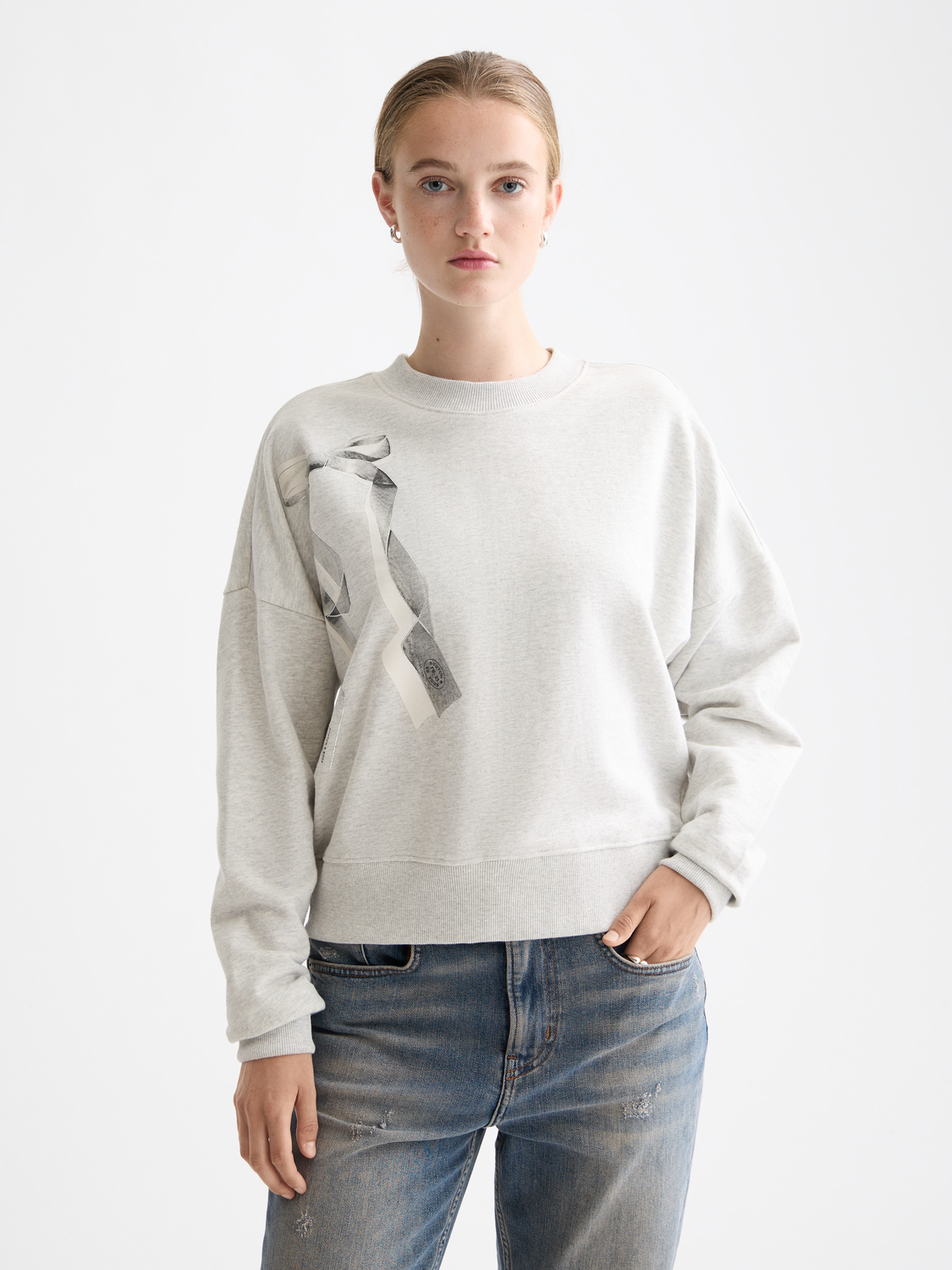 Relaxed Sweatshirt - Grey Ribbon