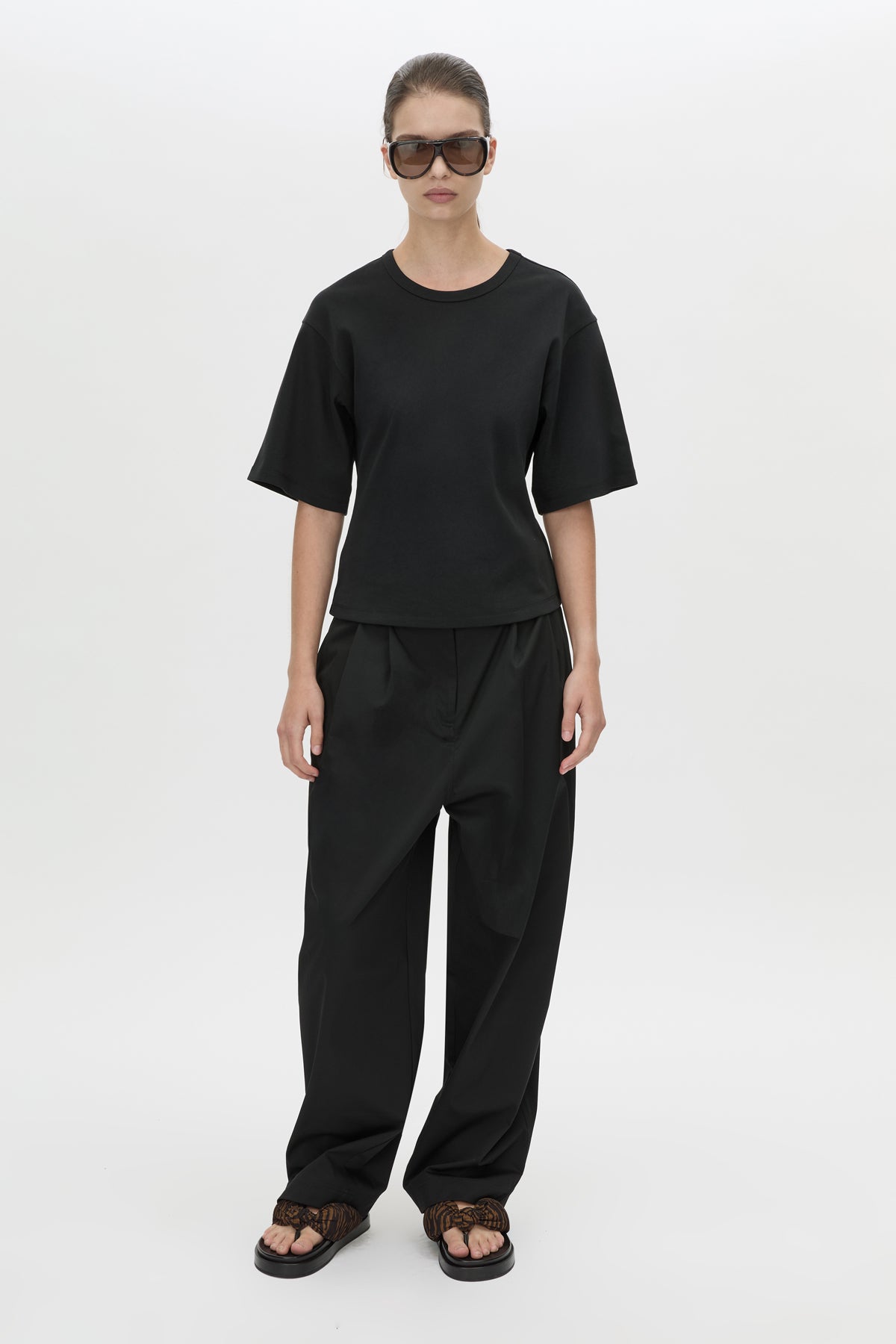 C & M Alba Boxy Tee - Black