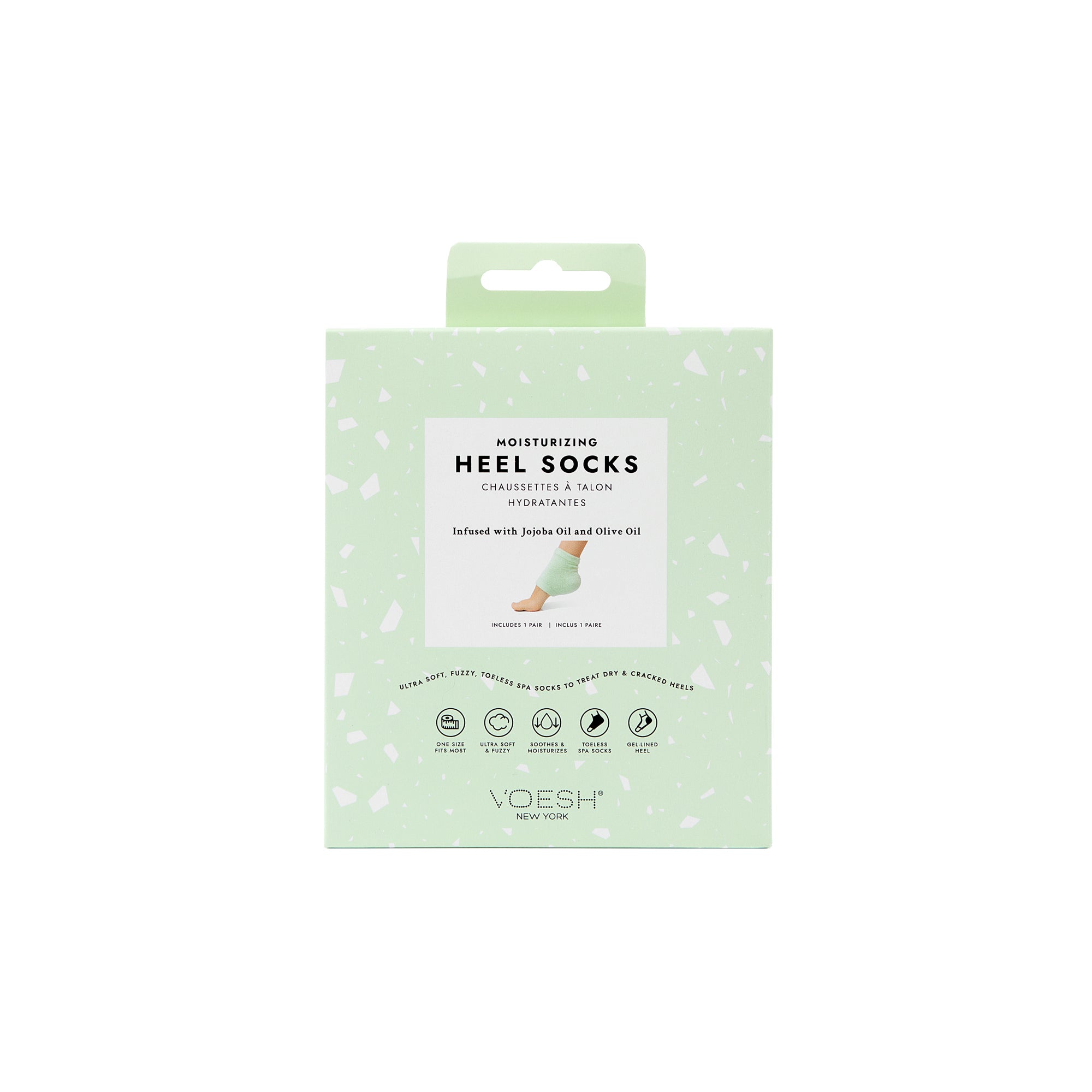 Moisturizing Heel Socks with Gel Heel Liner