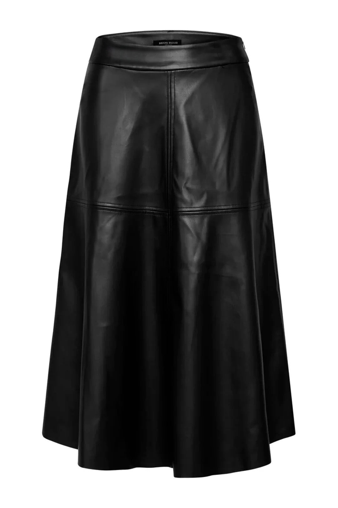 Vegan Leather Skirt - Black