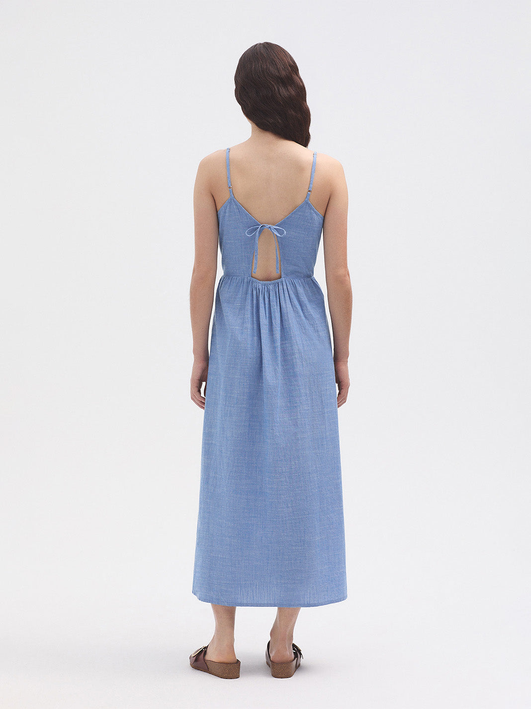 Chambray Strappy Dress