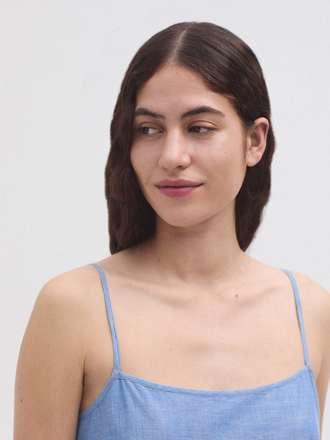 Chambray Strappy Dress