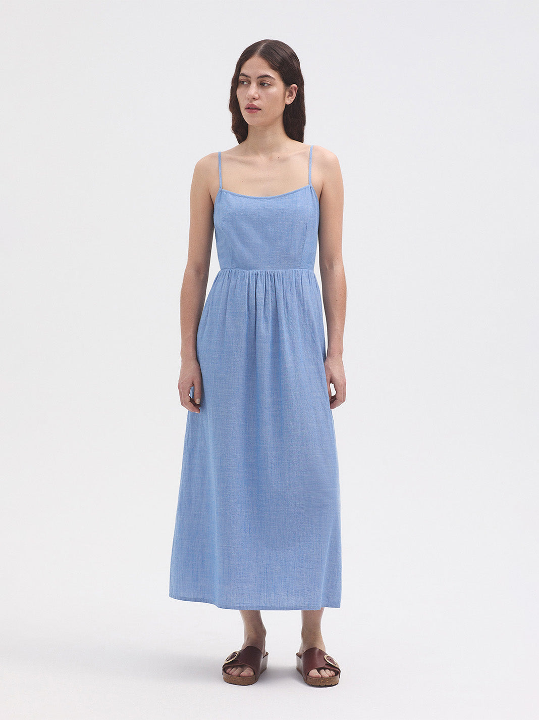 Chambray Strappy Dress