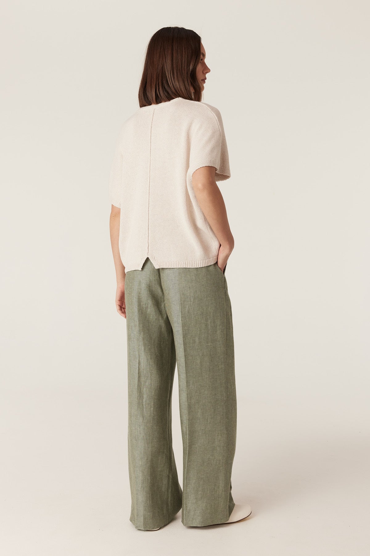 Cable Melbourne Flax Relaxed Top - Calico