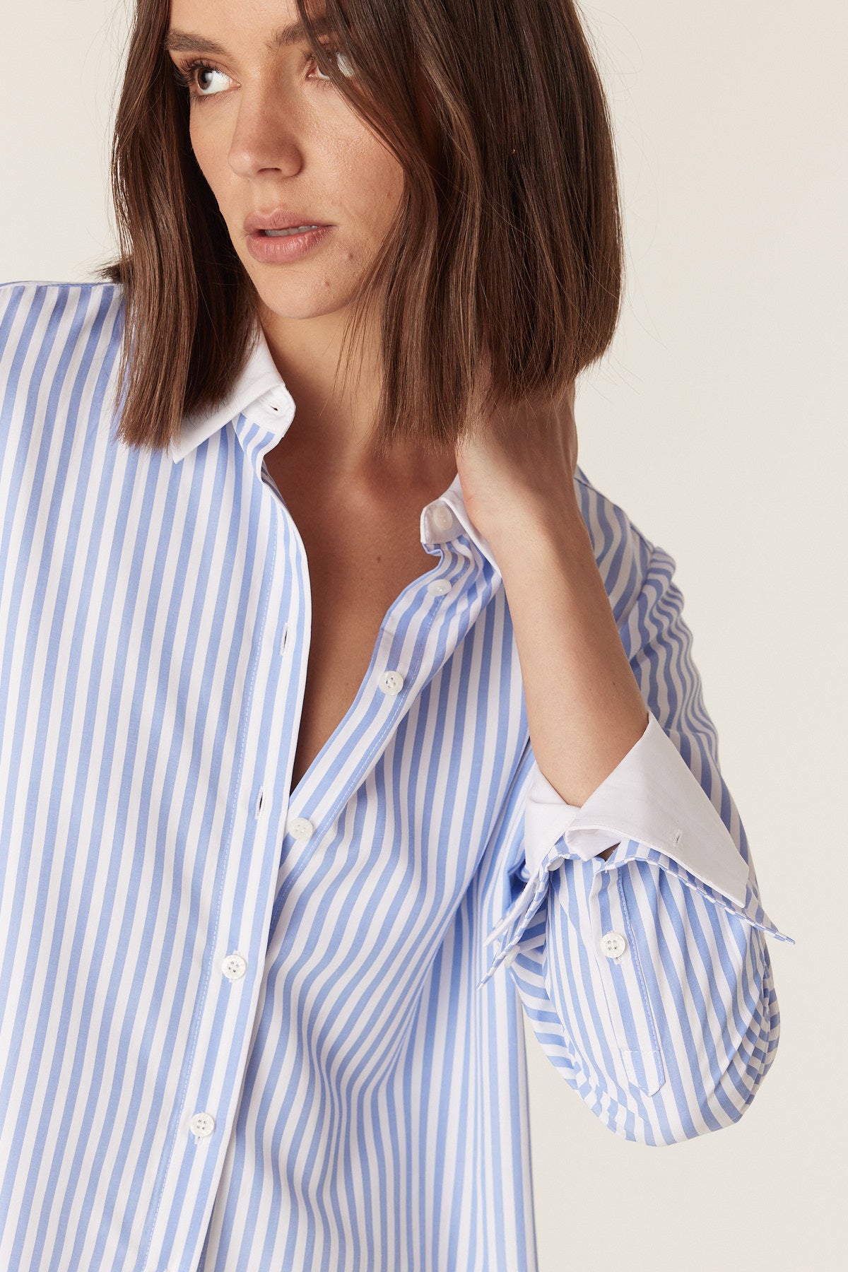 Cable Melbourne Paris Shirt - Blue Stripe