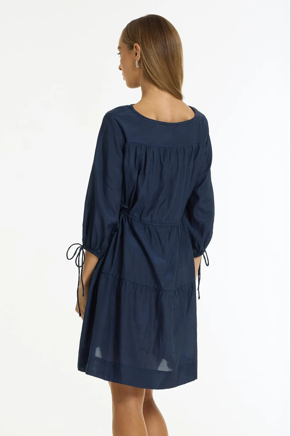 BLAK Where Hearts Fall Cotton Mini Dress - Navy