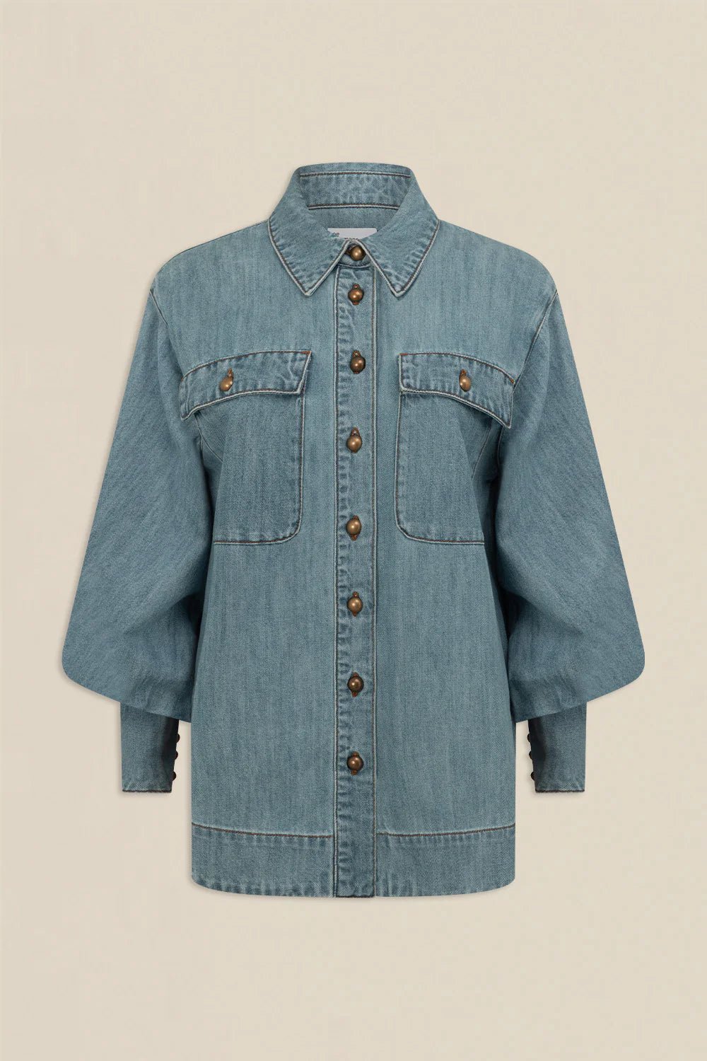 Crest Denim Top - Light Washed Denim