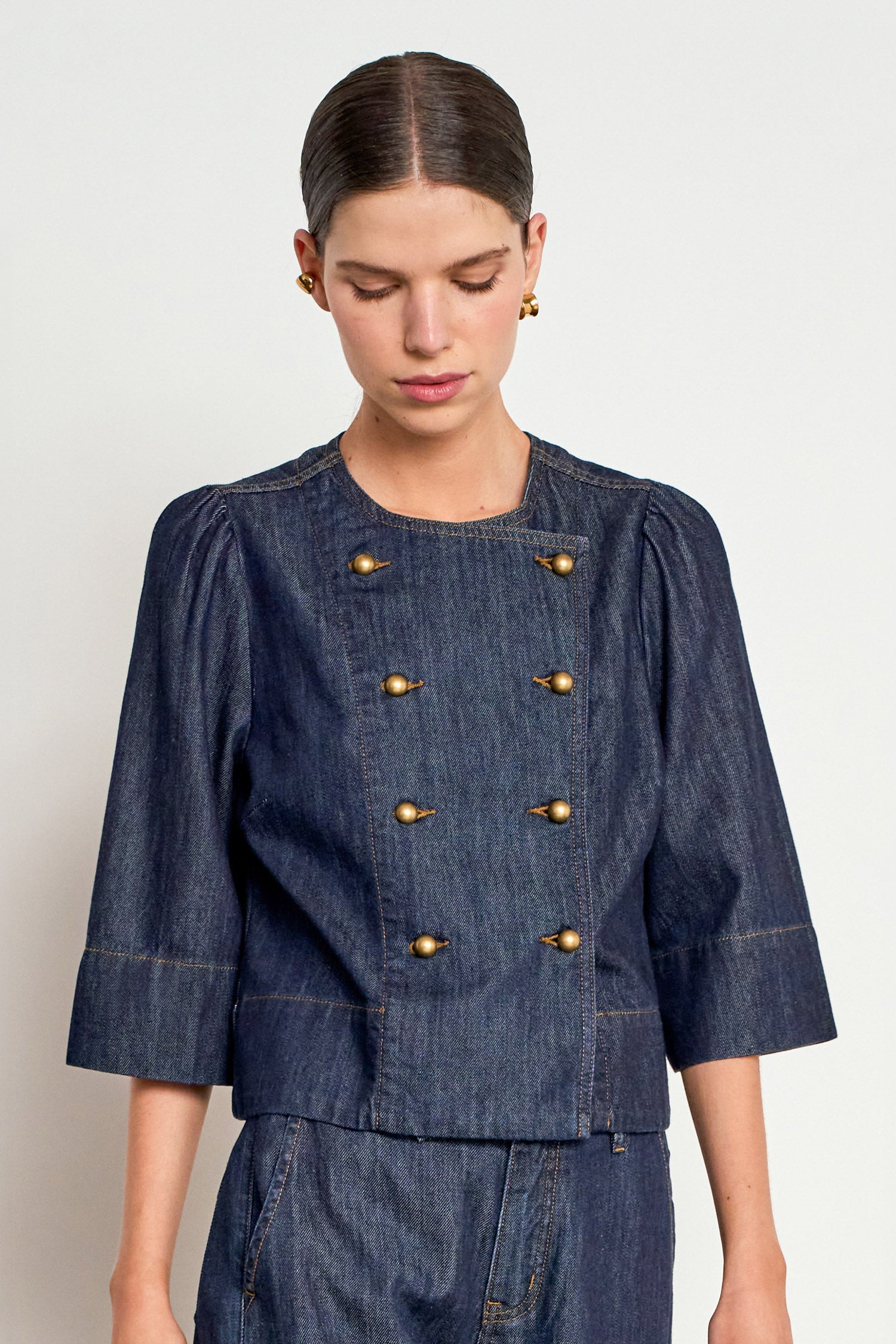 Zoe Kratzmann Plunge Jacket - Dark Denim