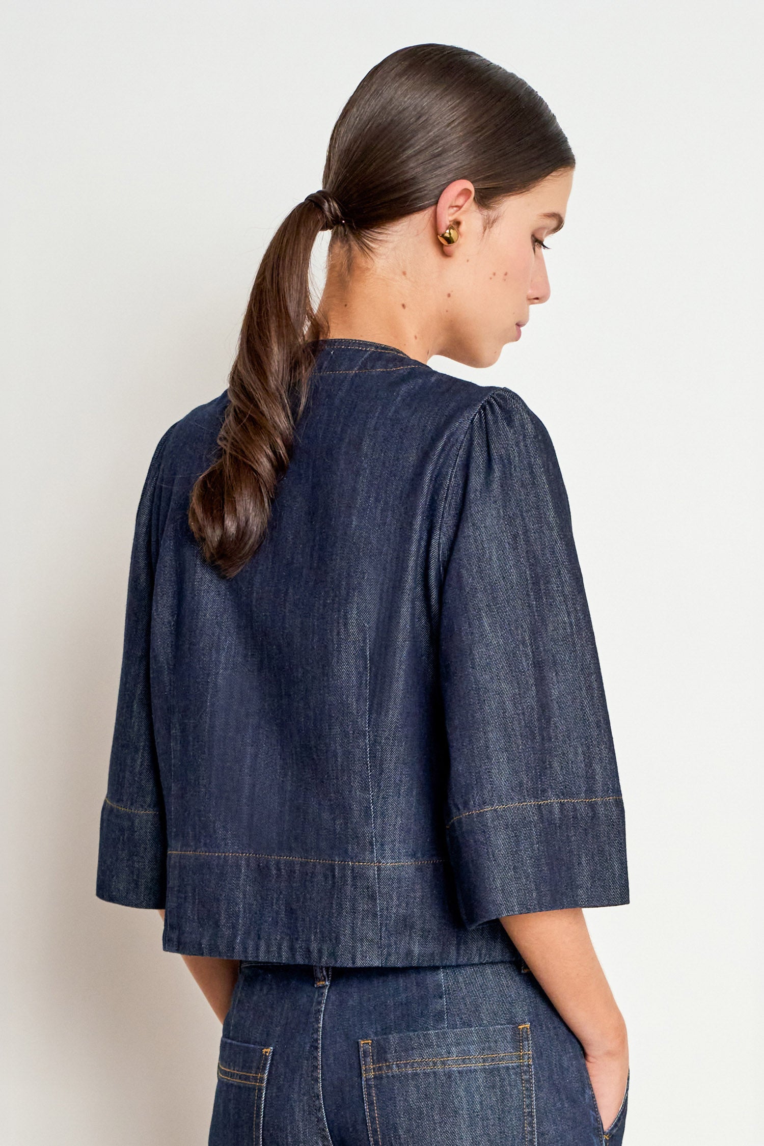 Zoe Kratzmann Plunge Jacket - Dark Denim