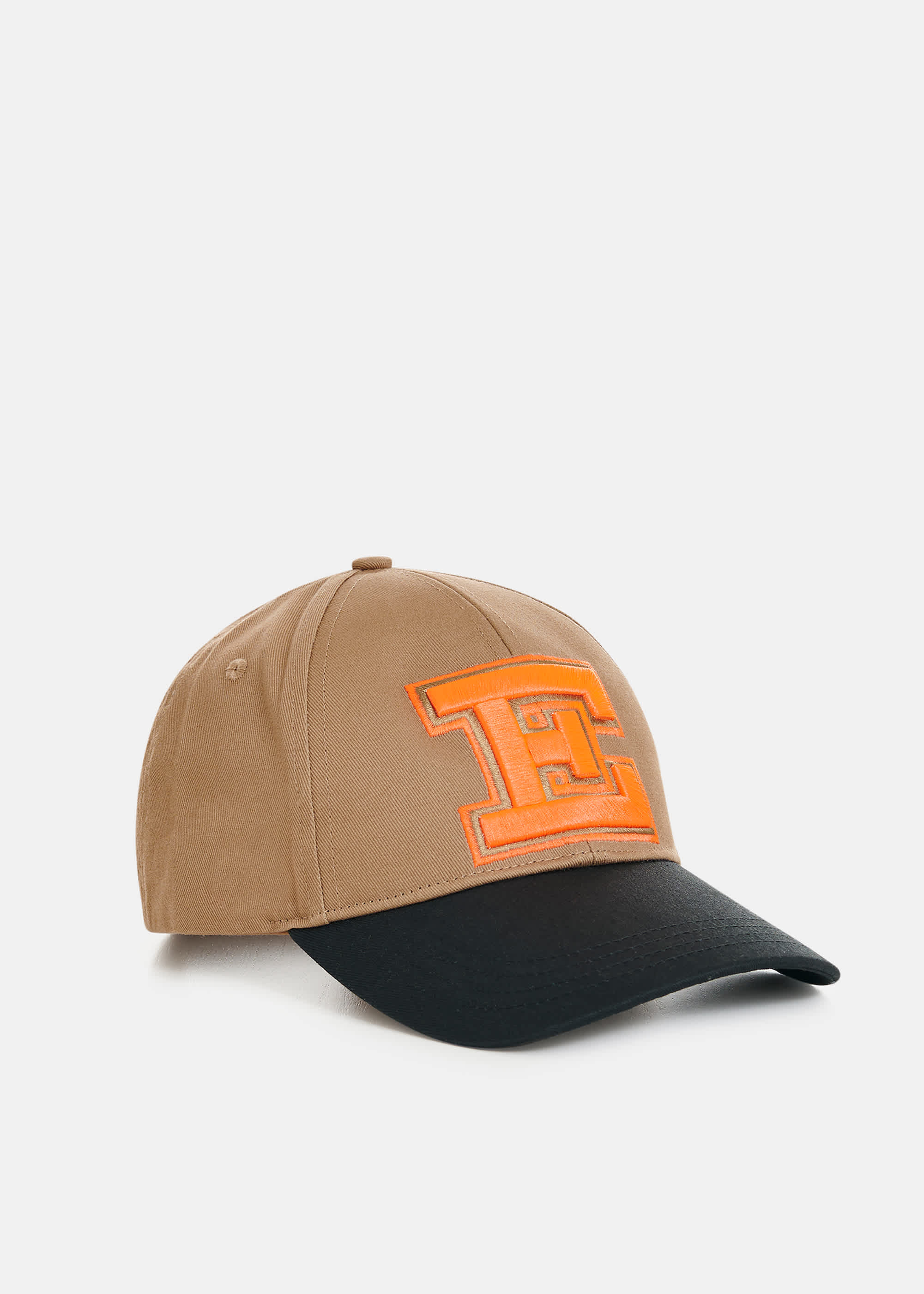 Brown/Black Embroidered Cap