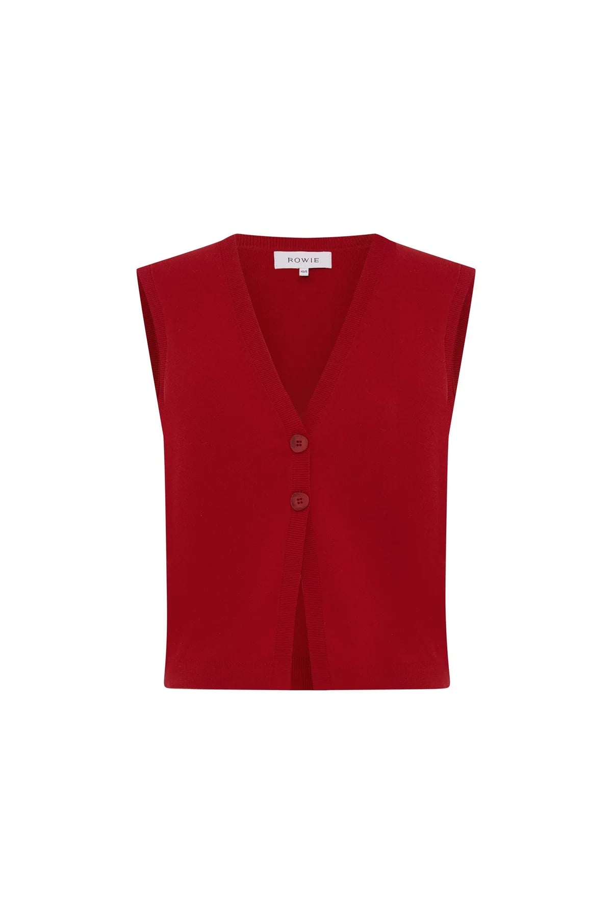 Goldie Knit Vest - Candy Red