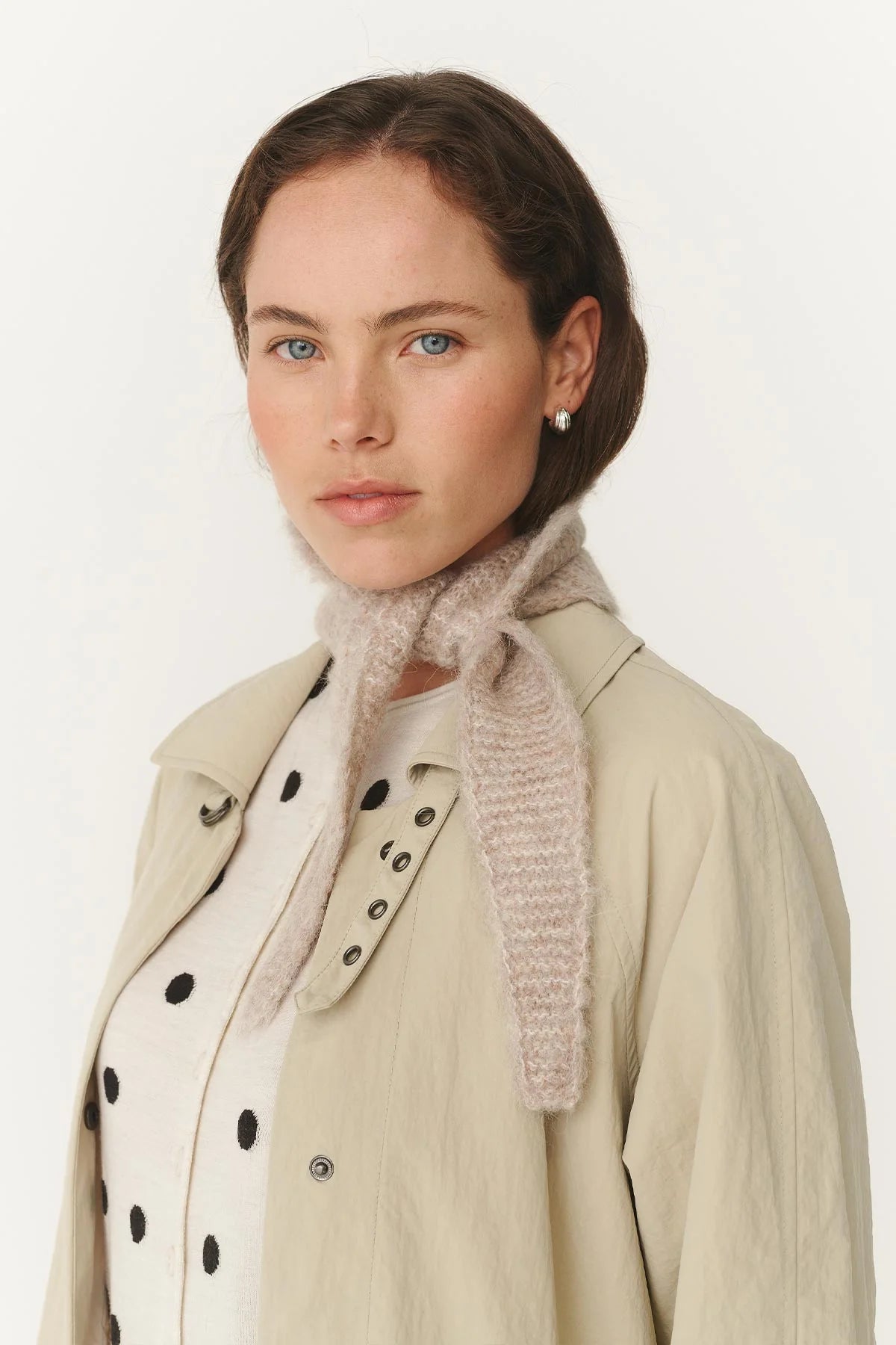 Noa Knit Neckerchief Scarf - Fawn Marle