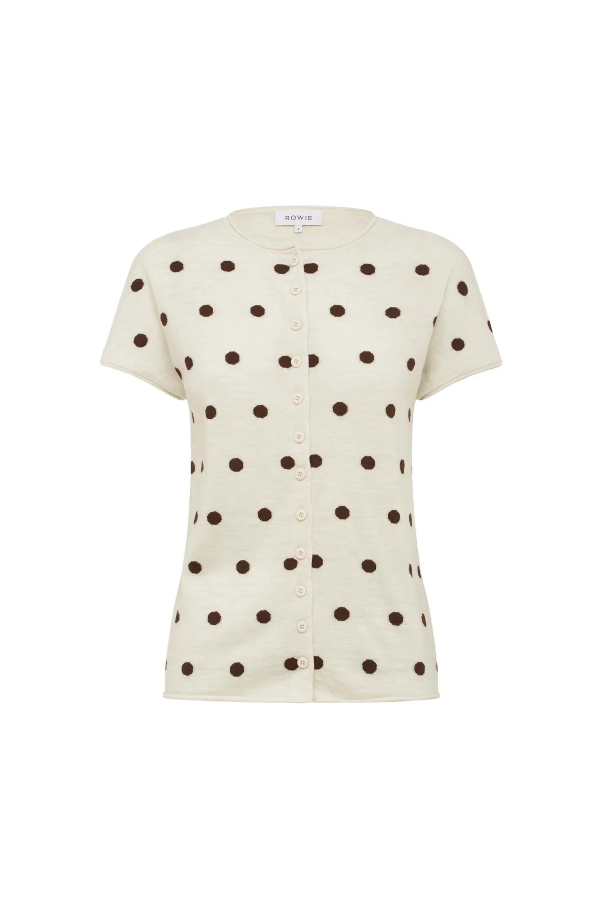 Sandra Merino Knit Top Bone -  Espresso Spot