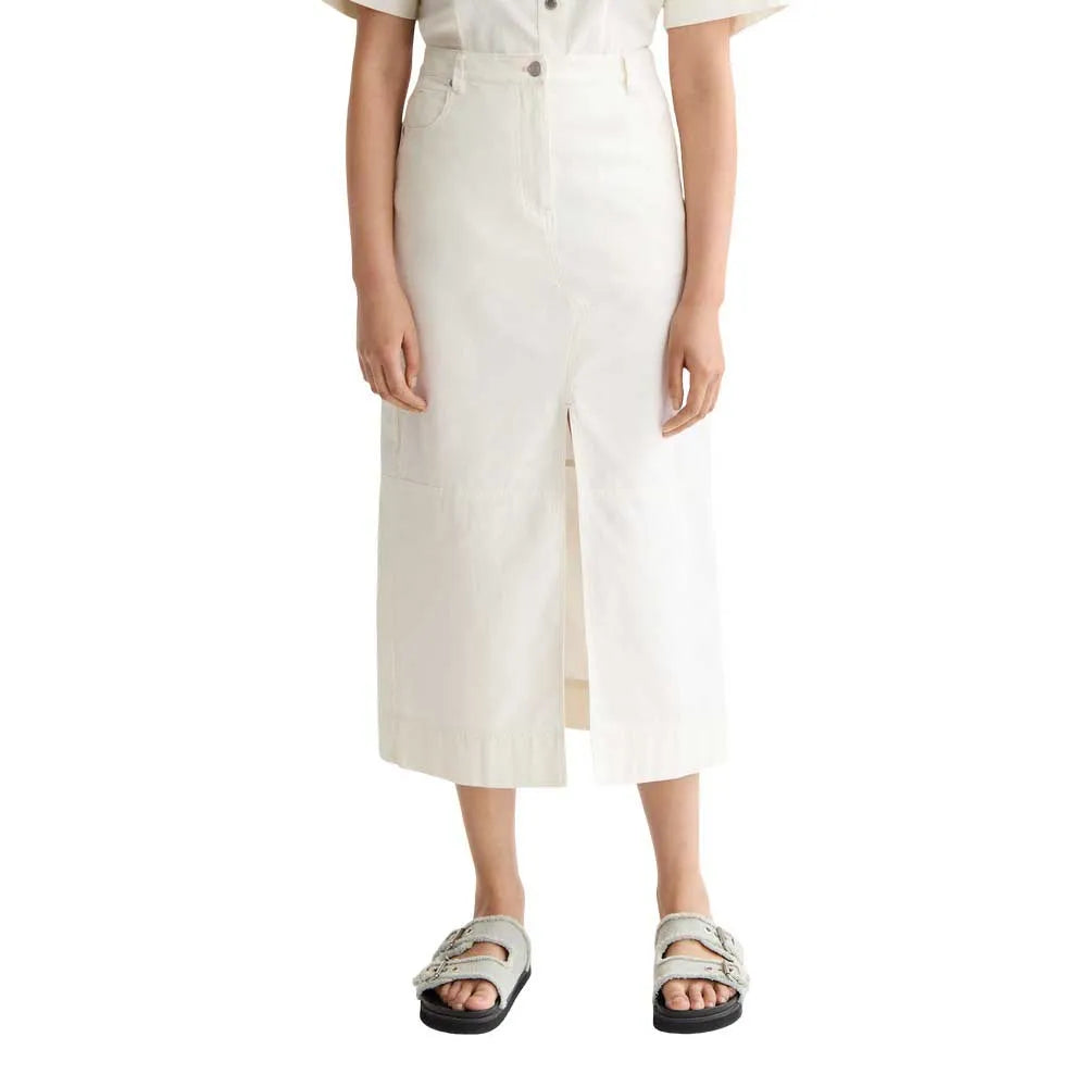 Workwear Midi Skirt - Egg Nog