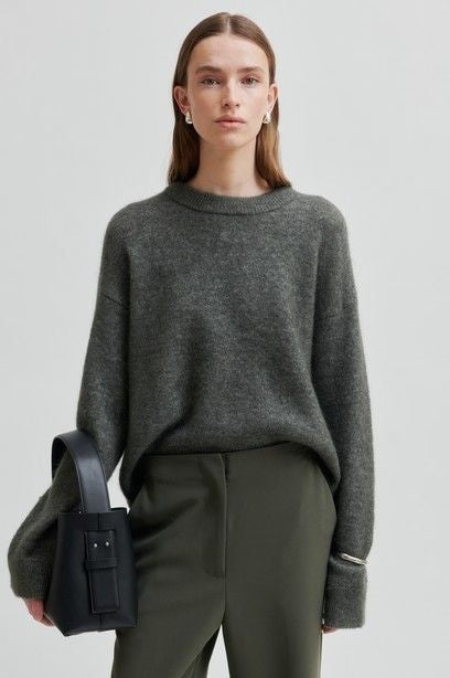 Brook Knit Drop Shoulder Knit - Beluga