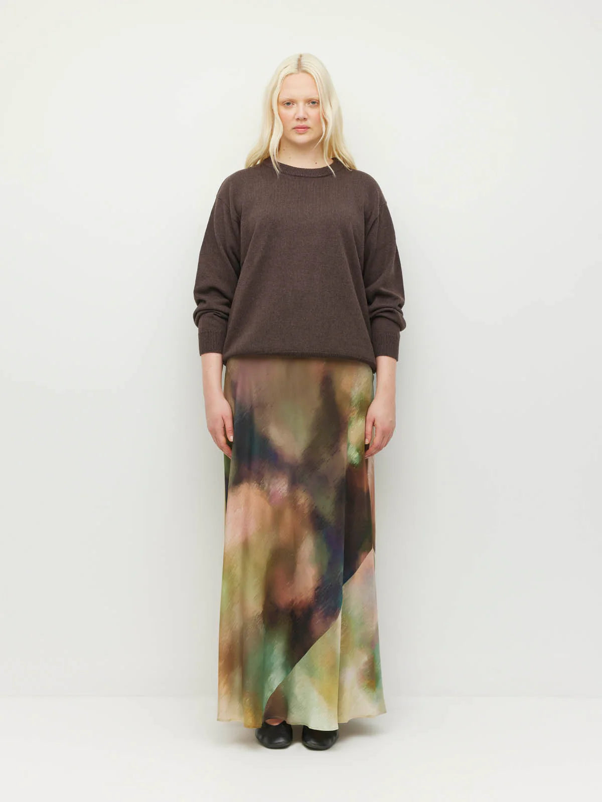 Cotton Sweatshirt Cotton Knit - Truffle Marle