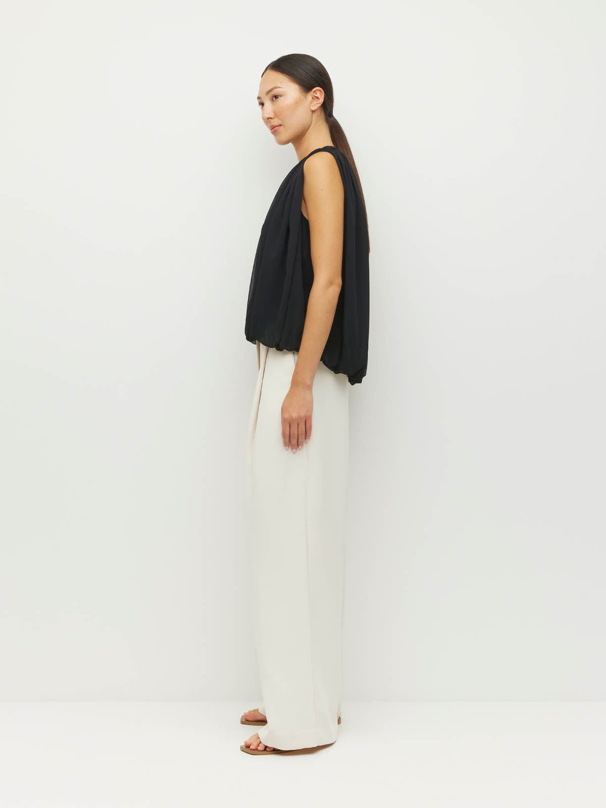 Juliette Hogan Calder Top Georgette Yoryu - Black