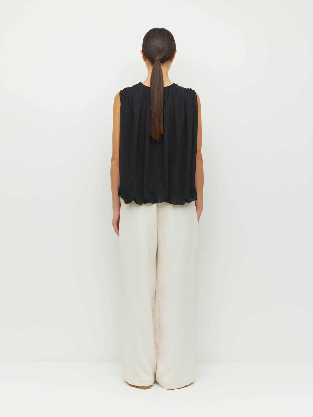 Juliette Hogan Calder Top Georgette Yoryu - Black